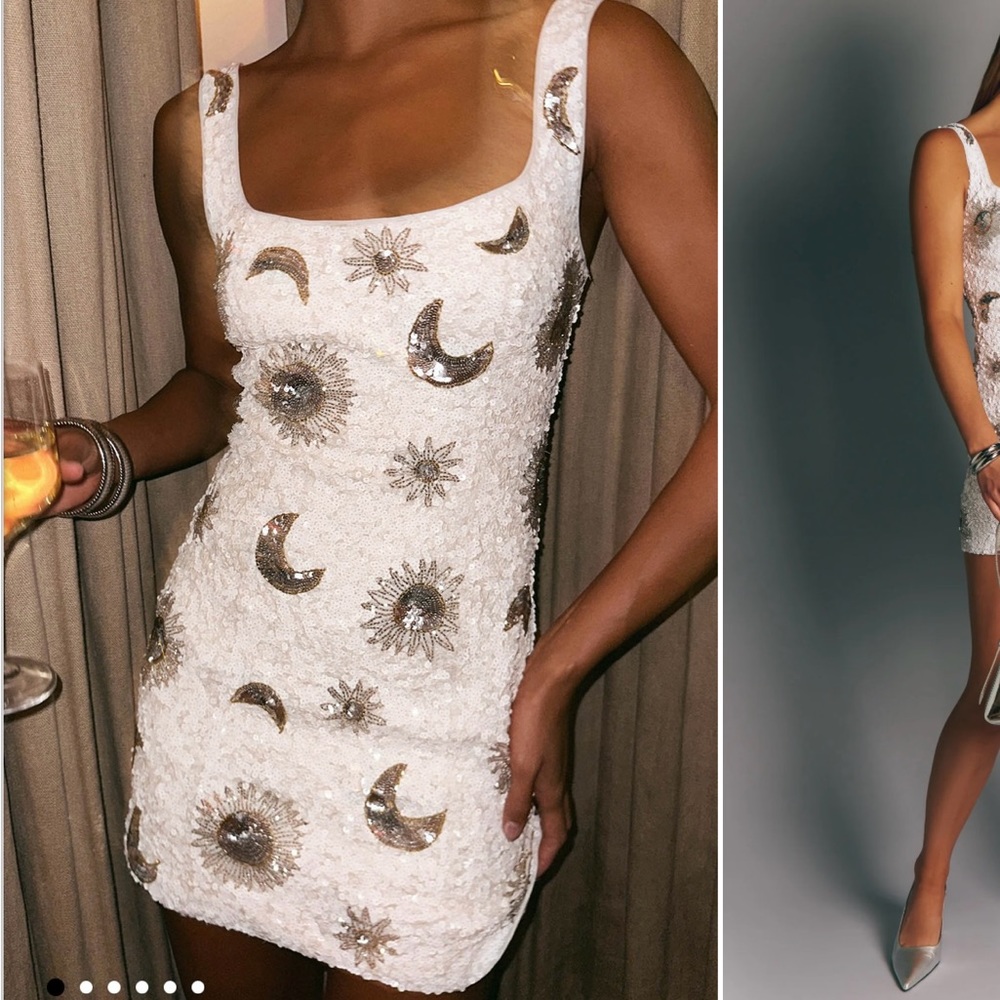 Show Me Your Mumu Let’s Go Mini Dress in Celestial